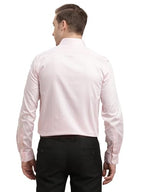 Turtle Men Giza Cotton Slim Fit Light Pink Solid Full Sleeve Formal Shirt