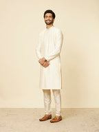 Manyavar Kurta Set For Men, Full Sleeves Mandarin Collar Ethnic Kurta Set For Engagement, Wedding & Party Printed Kurta Set Blen
