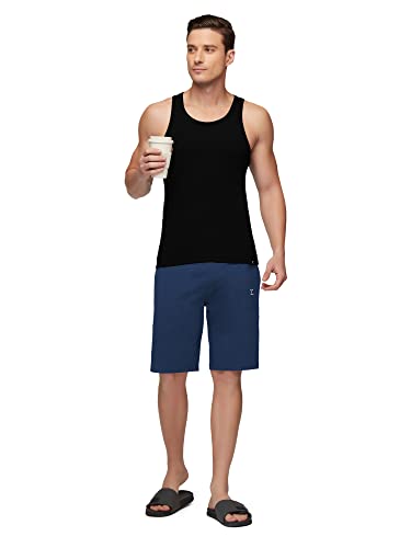 Xyxx MenS Super Combed Cotton Round Neck Ribbed Vest - High Moisture Absorbing Innerwear For Men With Anti-Microbial Silver Fin