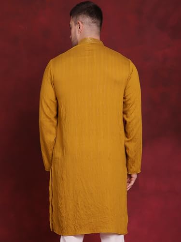 Jompers Sequins Embroidered Kurta Pyjama Set For Men