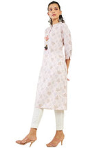 Soch Women Pink Linen Printed Kurta