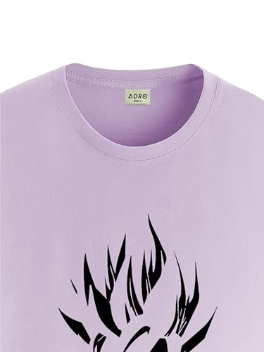 ADRO Tshirt for Men | Printed T Shirt for Men | 100% Cotton T-Shirt |Printed T Shirt | T-Shirts | RN24-GOK-PU-M Purple