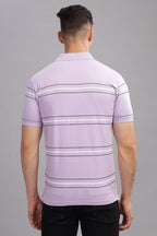 ADRO Mens Solid Regular Fit Polo Shirt (PNOP24-L1-PUGRWH_Lavender