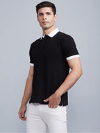 Greciilooks T-Shirts For Men| Solid Plain T-Shirts| Polo-Collar Neck T Shirt| Half Sleeves Casual T-Shirt For Men| Regular Wear