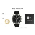 Emporio Armani Men's Chronograph Black Leather Watch (Model: AR11143)