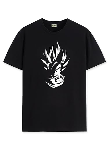 ADRO Men's Solid Regular Fit T-Shirt (RN24-GOK-BL_Black