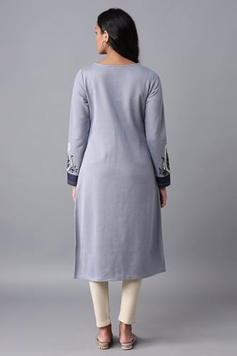 W For Woman Women Cotton Blend Light Embroidered Winter Regular Kurta