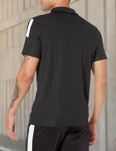 PUMA mens Teamliga Sideline Polo Shirt, Black/White, Large US