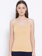 Rupa Softline Regular Women Super Combed Cotton Camisole, Under-Shirt, Stretchable and Body-Hugging, Solid Color,Pack of 3 (201-