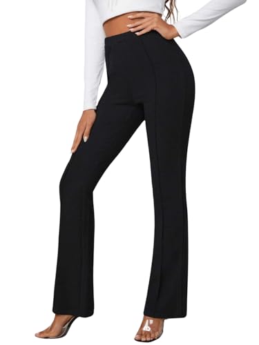 DHRUVI TRENDZ Womens Spandex Trousers Regular Fit Trousers (DT-TR-703_Black_S)