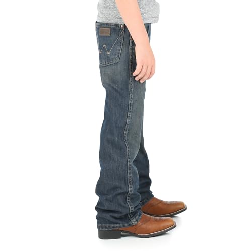 Wrangler Boys 8-20 Relaxed Fit Boot Cut Jean, Night Sky, 12