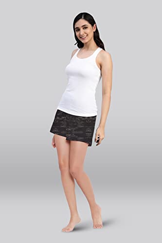 Lyra Pure Cotton Printed Night Shorts For Women