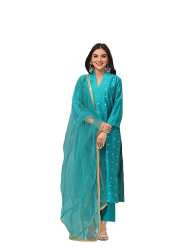 Ishin Women Pink Kurta Set With Duppatta