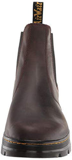 Dr. Martens Unisex Embury Chelsea Boot, Dark Brown Crazy Horse, 12 Women/11 Men