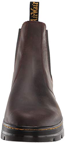 Dr. Martens Unisex Embury Chelsea Boot, Dark Brown Crazy Horse, 7 Women/6 Men