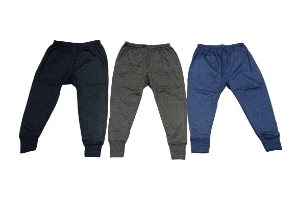 Tubination Kids Boys & Girls Pajami Woollen Winter Body Warmer Solid/Plain Thermal Pajama/Pajami Bottom  (Pack of 3) (18 to 2 18-24