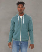 Unisex Sponge Fleece Full-Zip Hooded Sweatshirt - ASPHALT - 2XL(D0102H7WM4P)