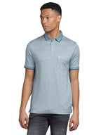 Turtle Men Light Blue Self Design Pure Cotton T-Shirt