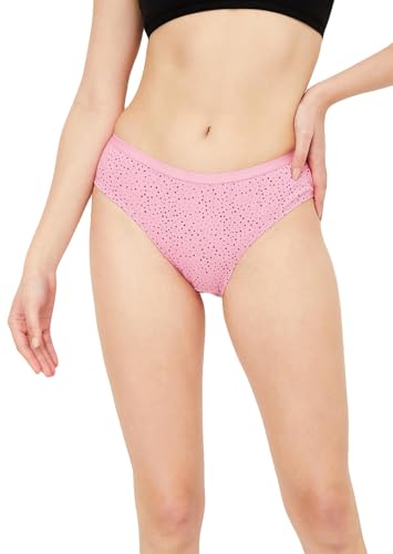 Max WomenS Cotton Blend Classic Bikini Style Underwear (Pack Of 3) (Noospa21Lh06_Dk Asstd_Xl, Pink