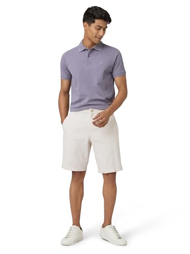 XYXX Mens Cotton Solid Regular Fit T-Shirt (XY_CR14_Polo Tshirt_1_Misty Lilac