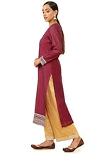 Soch Women'S Chanderi Regular Fit Embroidered Kurta