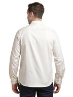Turtle Men Giza Cotton Slim Fit Beige Dobby Print Full Sleeve Party Shirt