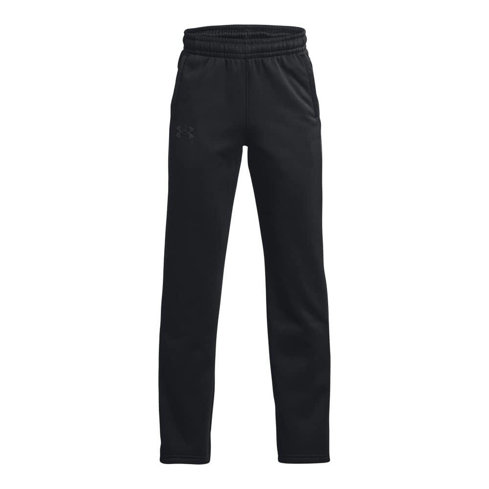 Under Armour Boys ArmourFleece Straight Leg Pant, (001) Black / / Black, Youth X-Large
