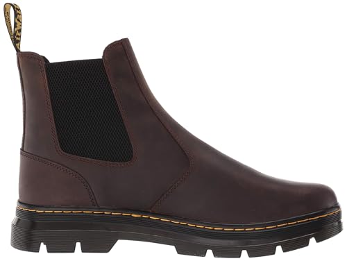 Dr. Martens Unisex Embury Chelsea Boot, Dark Brown Crazy Horse, 11 Women/10 Men