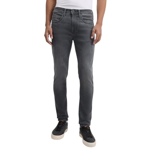 Men Grey Mid Rise Tapered Gymindigo Jogger Like Jeans