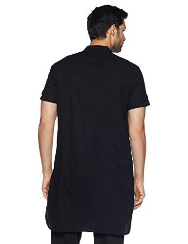 The Indian Garage Co Men'S Slim Kurta (0520-K32L39-03_Navy Blue Small)