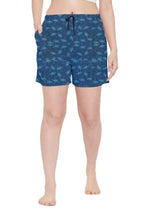 Lyra Pure Cotton Printed Night Shorts For Women