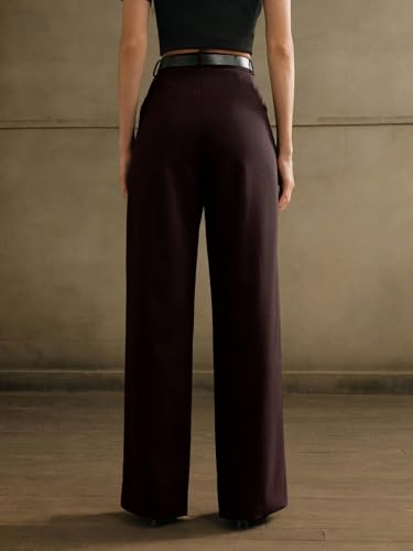 Greciilooks High Waist Cotton Trousers For Women  Flared Parachute Pants With Side Pockets | Casual Travel Cargo Pants