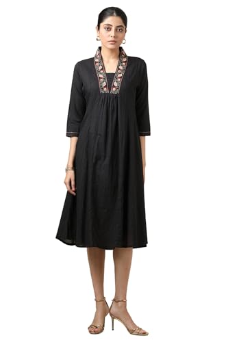 Soch Women Cotton Dobby Midi Dress (cws5ku61070