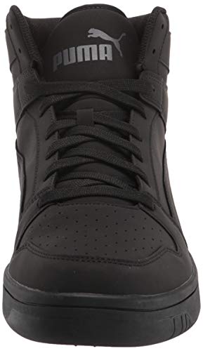 PUMA Men's REBOUND LAYUP NUBUCK Sneaker, Puma Black-Puma Black-CASTLEROCK, 11.5