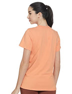 Enamor Athleisure Womens Short Sleeve Crew Neck Relaxed Fit Antimicrobial 4 Way Stretch Breathable Cotton Tee