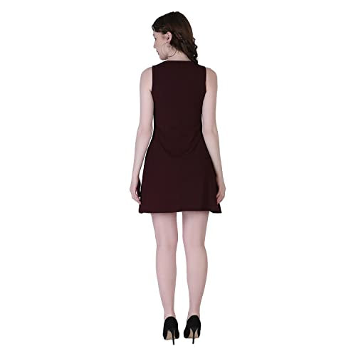 Leriya Fashion Womens Ribbed Sleeveless A-Line Western Dresses