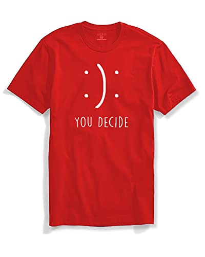ADRO You Decide Mens Printed T-Shirts (M, Red)