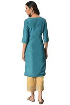 Aurelia Women Polyester Ceramic Floral Printed Straight Regular Kurta