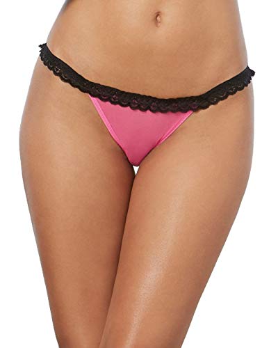 DG Stretch Mesh Panty Hot Pink/Black M