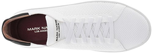 Mark Nason Men's Classic Cup-Bryson Sneaker, White/Black, 8