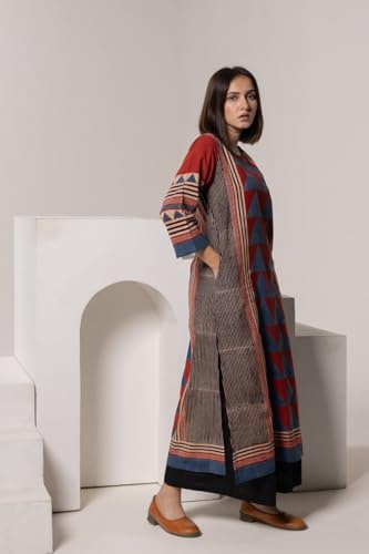 ANNI DESIGNER Womens Rayon Viscose Printed Straight Kurta (BHAVA Multi_XL_Multicolor_X-Large)