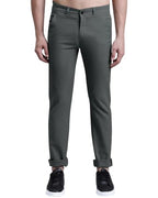 Noble Monk Mens Solid Regular Fit Formal Pant Charcoal Grey