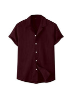 Funky Rich MenS Solid Modern Fit Shirt (3288- Maroon
