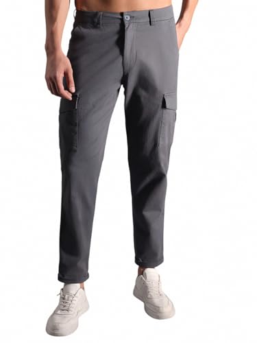 High Star MenS Regular Pants (Hsmwts2402_Ch_Charcoal