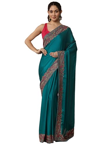 Libas Solid Pure Chiffon Saree For Women (94160P)