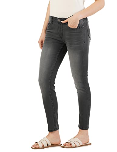 INKD Womens Stretchable Skinny Fit Jeans Graphite