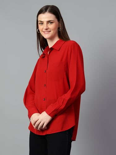 KOTTY Womens Oversized Cotton Blend Shirt