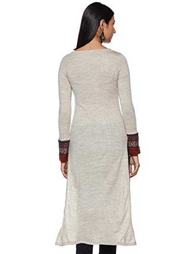 W For Woman Women Synthetic Straight Winter Kurta