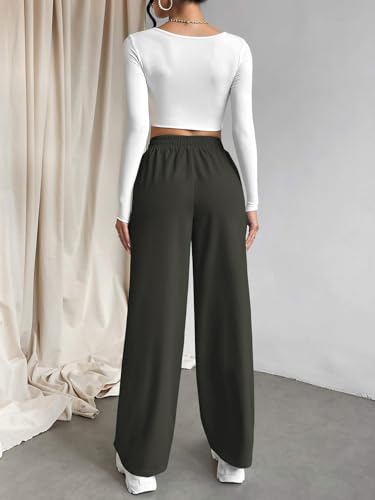 Leriya Fashion High Waist Trousers For Women  Flared Korean Style Formal Pants | Elegant Workwear For Office, College & Events G
