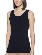 Rupa Softline Women Super Combed Cotton Cotton Long Camisole,Under-Shirt, Stretchable and Body-Hugging, Black,Pack of 3